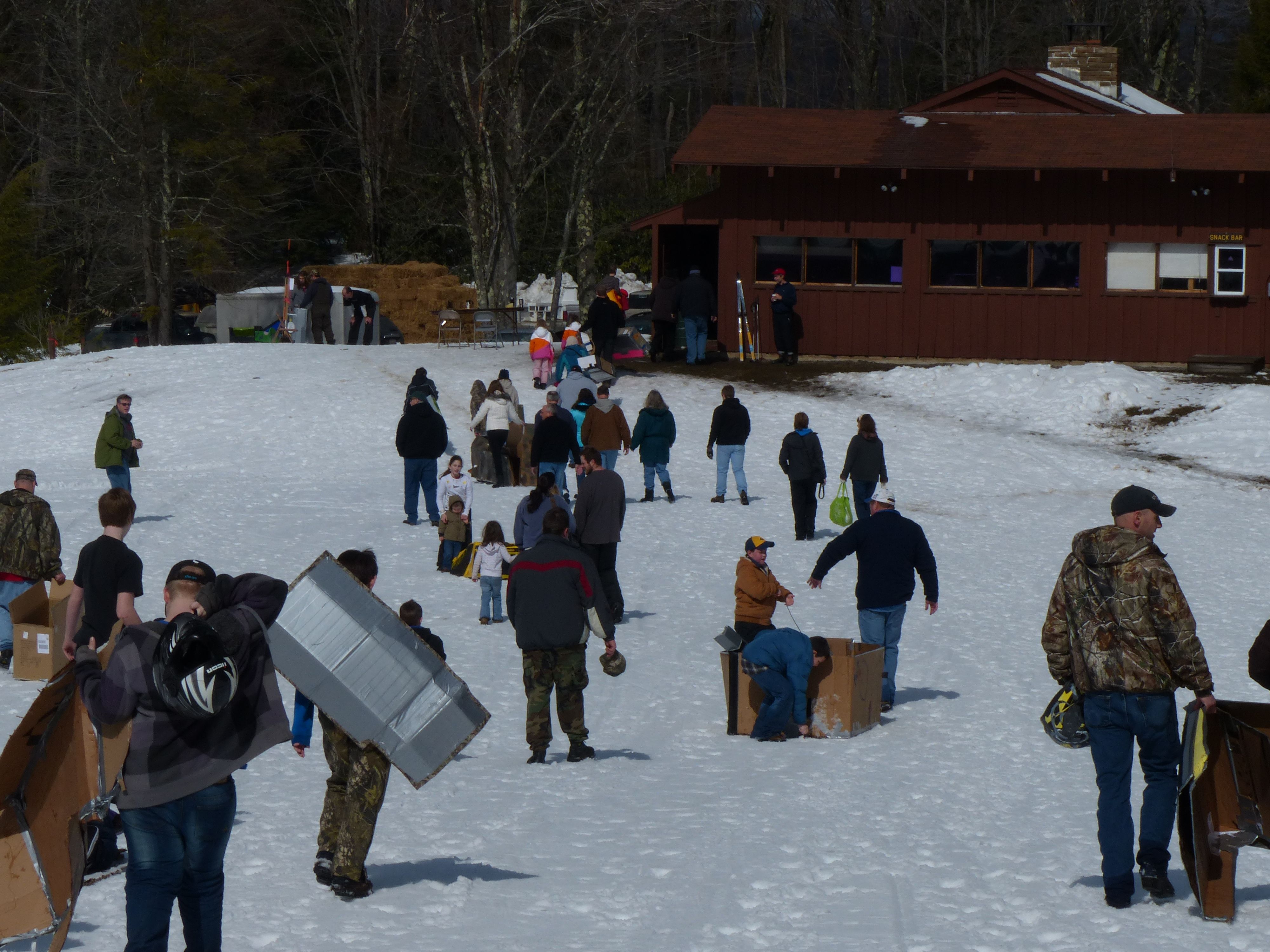 Blackwater Falls State Park’s sled run will host the annual Duct Tape and Cardboard Sled Race Feb. 22.