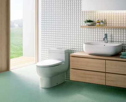 INAX High Efficiency One-Piece Toilet Saint Clair Dual Flush NC-420S-US