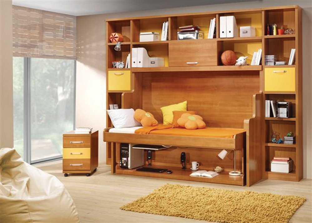 Hiddenbed with entertainment and storage center - the possibilities are endless!