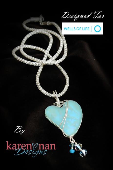 Signature necklace by Karen Nan Designs, features a beautiful heart pendant designed especially for Wells of Life Gifting Suite Experience