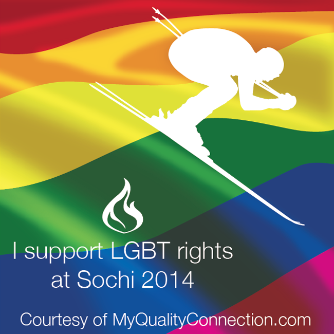 The LGBT athletes at the Sochi Games are in a hostile environment. Change your Profile Picture to this image to show support and spread awareness!