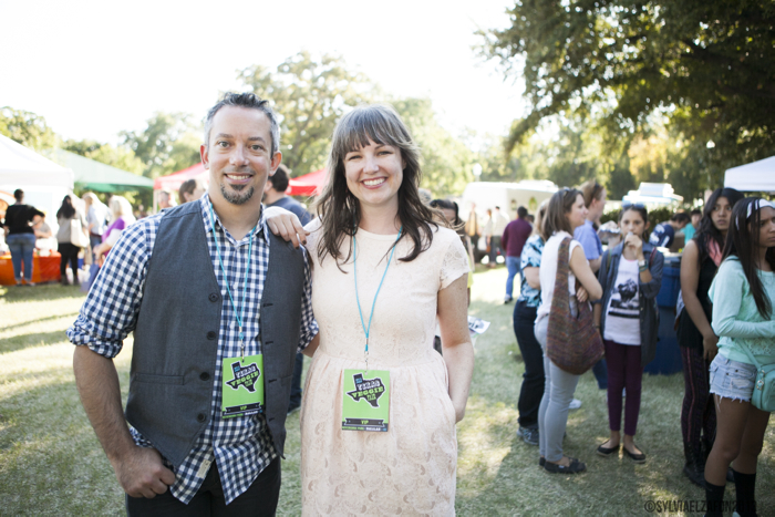 Texas Veggie Fair producers James Scott and Stephanie M. Casey
