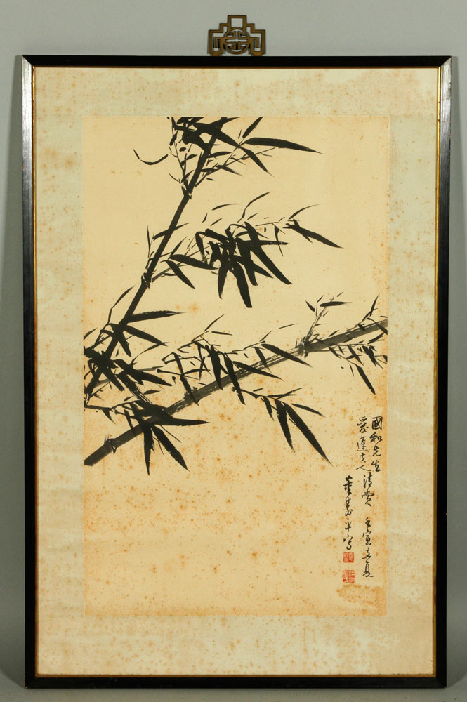 Painting, China, 20th century, a study of bamboo, signed Dong Shou Ping (1904-1997)