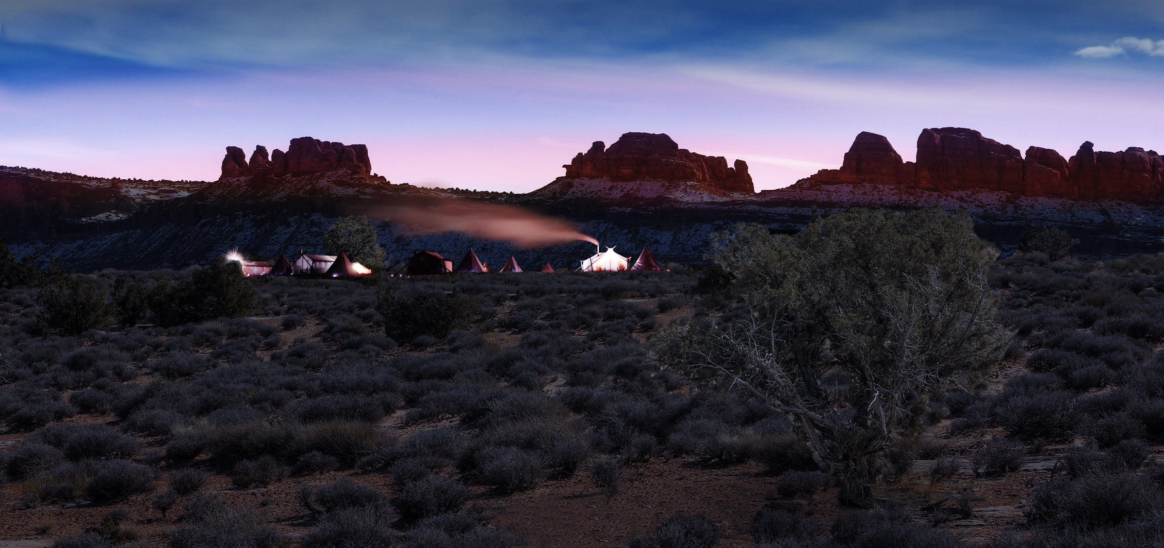 Moab Camp at dusk