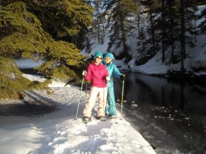 Complimentary snowshoeing adjacent to the Antlers at Vail on Gore Creek path.