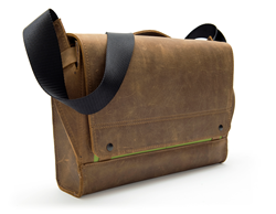 Car Flap Distressed Full-Grain Leather Messenger Bag