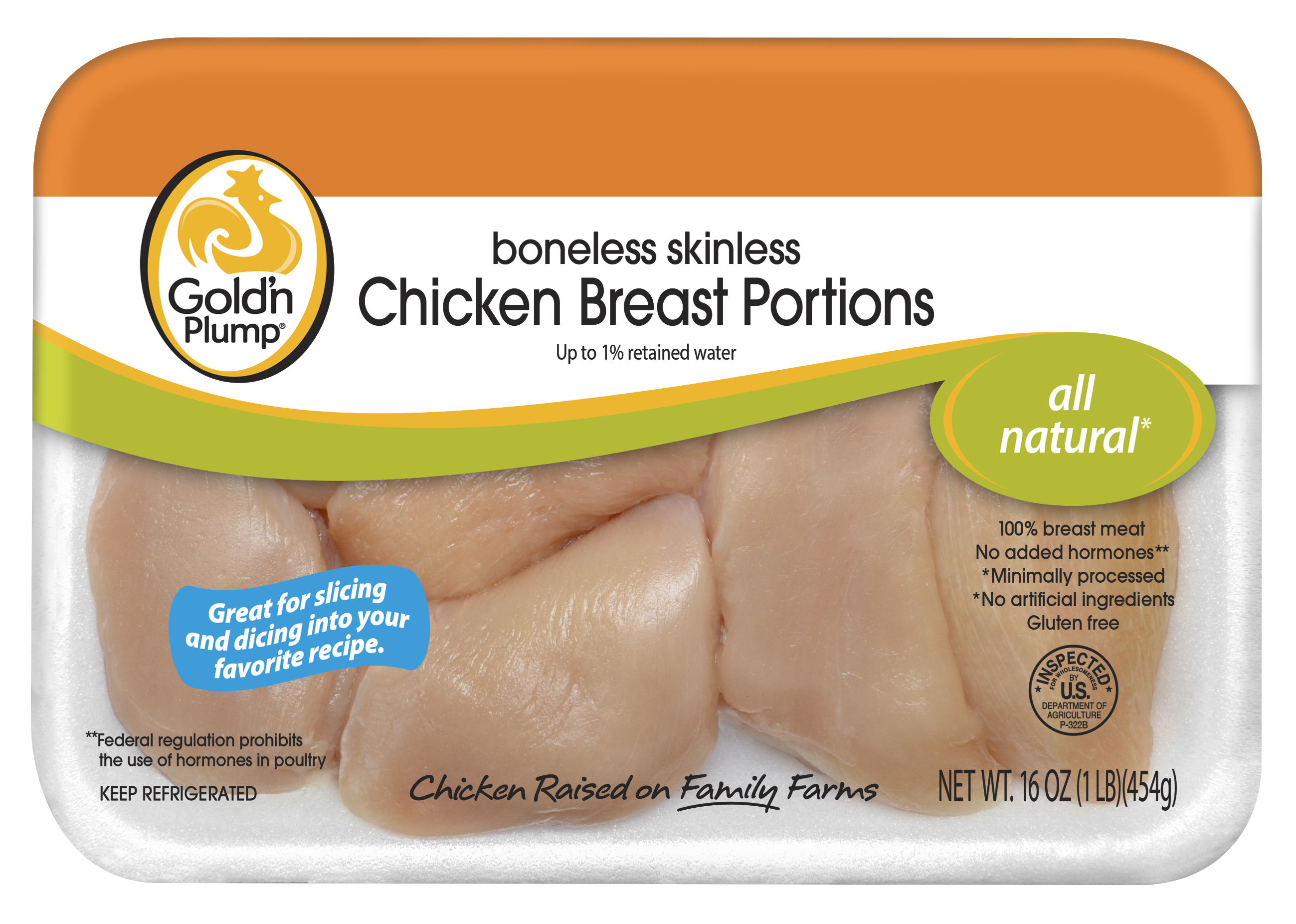 Gold’n Plump® Boneless Skinless Chicken Breast Portions