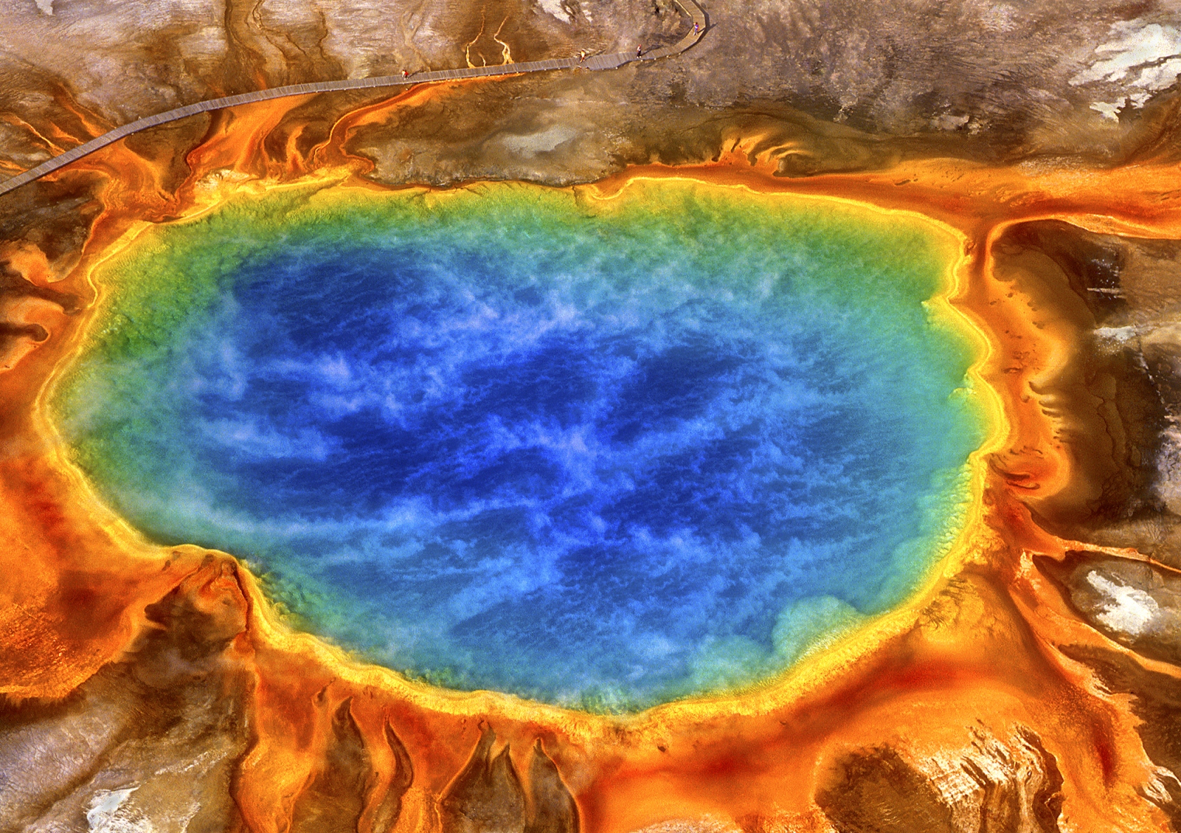 Grand Prismatic Spring in Yellowstone National Park. Photo by Raymond Gehman.