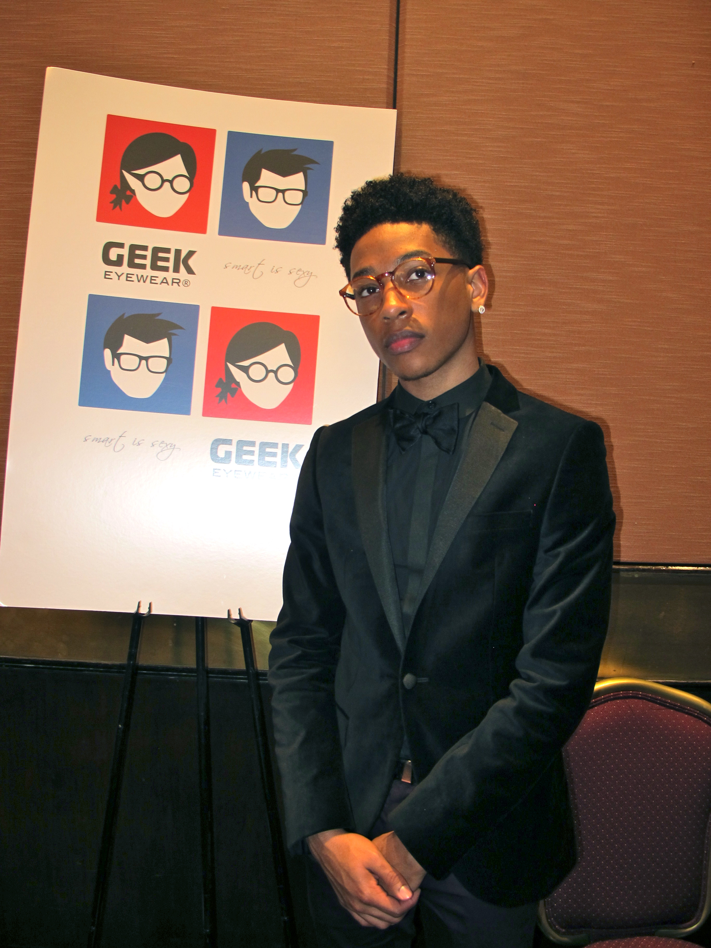 Jacob Latimore in Geek Eyewear at the Official Backstage Movieguide® Awards Gifting Suite Experience