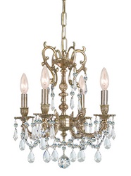 Crystorama 5524-AG-CL-S - ornate casted clear strass mini chandelier