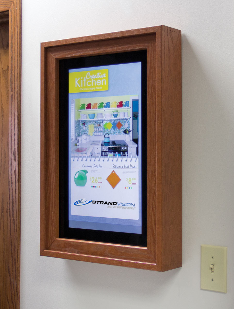 Add a touch of class with wood framed LED screens from StrandVision
