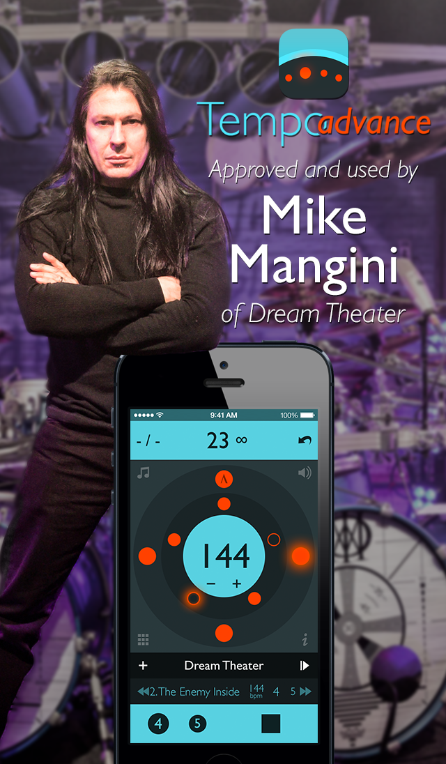 Mike Mangini endorses Tempo Advance for iOS