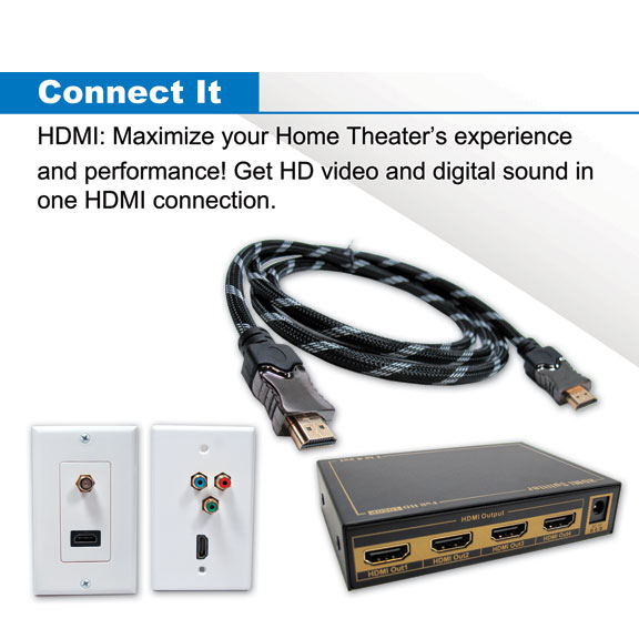 Maximize your home theater's experience and performance! Get HD video and digital sound in one HDMI connection