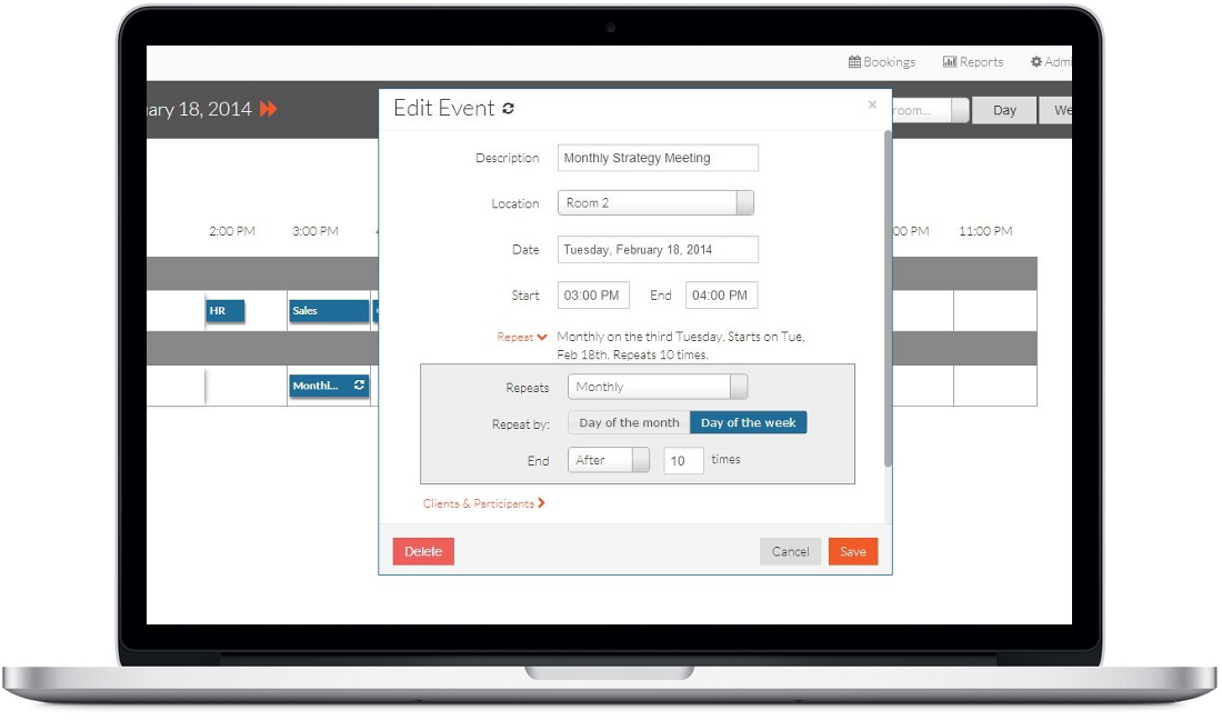 Room Scheduling Web App with Flexible Options