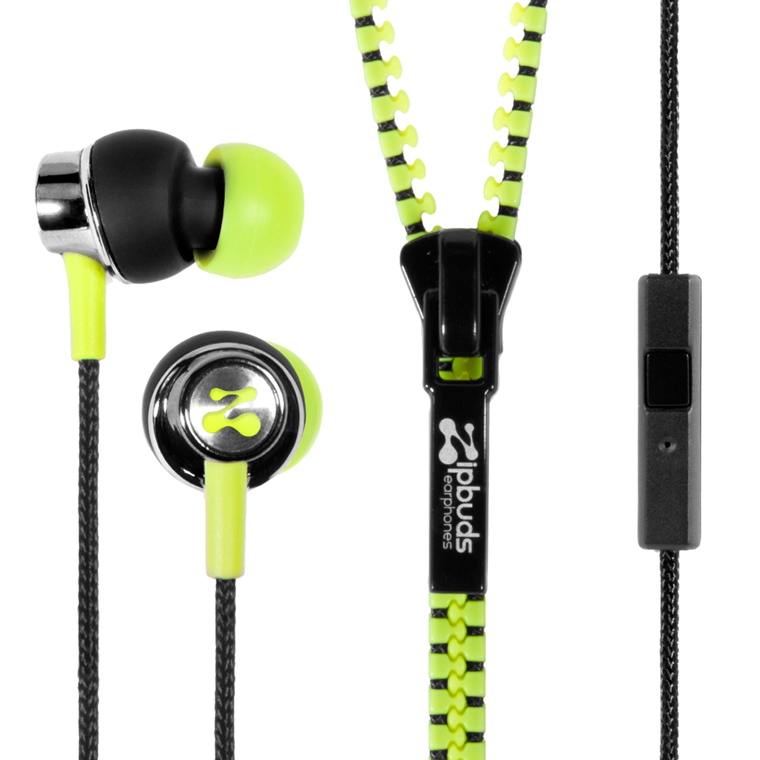 Zipbuds PRO Mic in Electric Yellow
