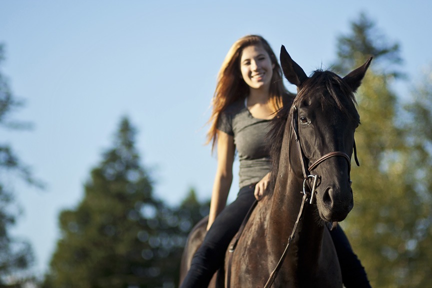 Shelby Dennis and her OTTB, Canada