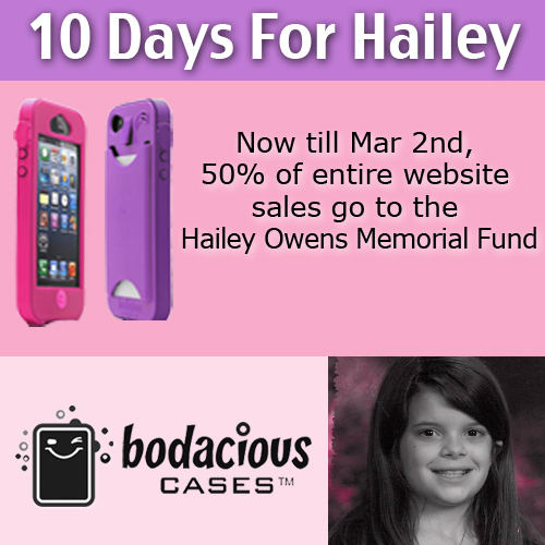 10 Days For Hailey Owens. 50% of entire website to go to Hailey Owens Memorail Fund