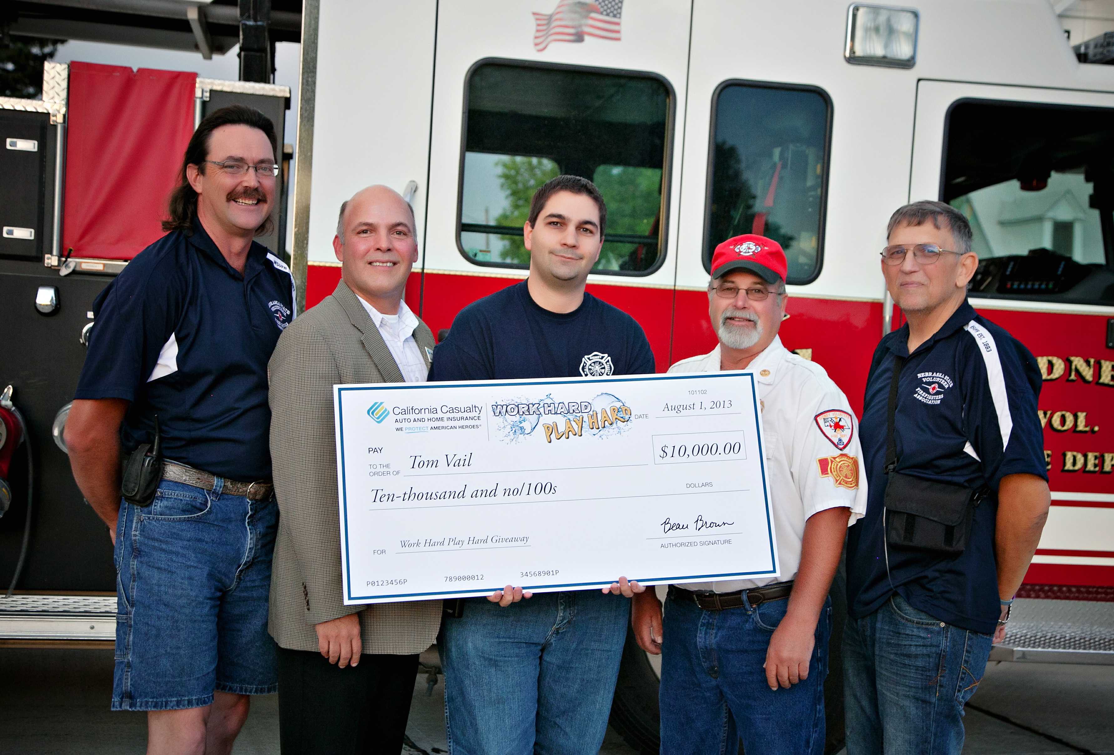 2013 winner, firefighter Tom Vail