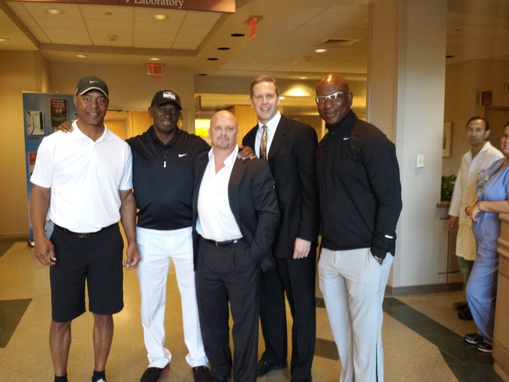 Marcus Allen, Roy Green, David Gergen, Stan Andrakowicz and Eric Dickerson at the Phoenix, AZ Health Evaluation