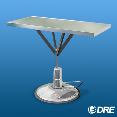 DRE Element Hydraulic Table is designed specifically for veterinary exam and procedure room environments.