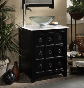 sagehill designs ap3021d 30 Bathroom Vanity with single door panel from the apothecary collection