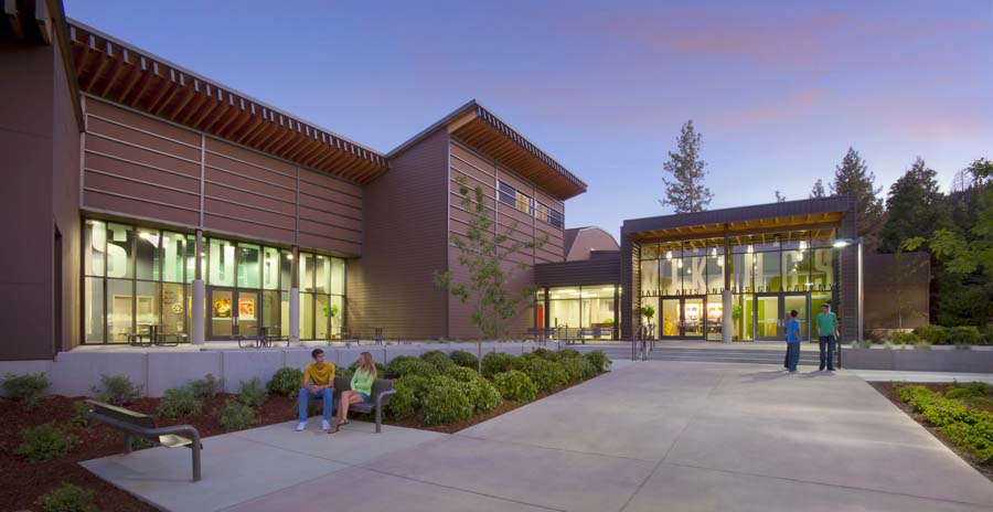 Modeled after a Hollywood studio, the Tahoe Arts Design Academy includes the reconstruction of an existing performing arts facility and new construction of a production facility addition.
