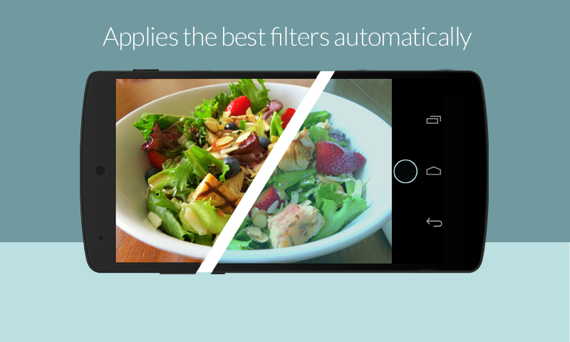 Impala mobile app automatically recognizes pictures of food and applies the best filter