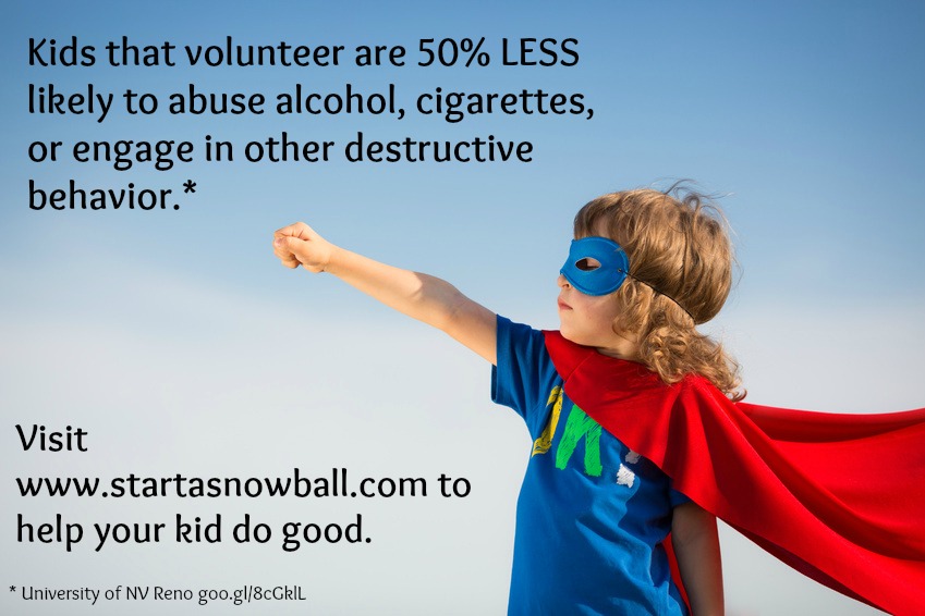 Kids Who Volunteer Do Better. Start A Snowball is Helping Kids Do Good