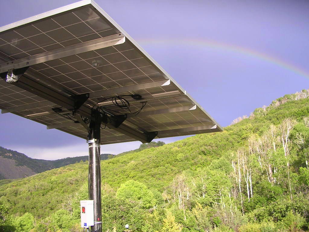 Rainbow over Solar Pole Mount