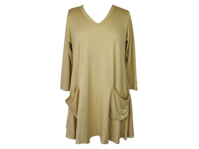 Comfy USA Two Pocket Tunic in Butter Modal Fabric