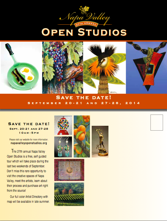 Put Napa Valley Open Studios on your calendar and come see all of us this September!