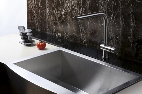 Cascada Ruvati RVF1235BN Single Handle Kitchen Faucet - Brushed Nickel