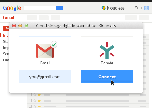 Step 3: Setting up Kloudless and Egnyte