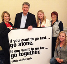 From left to right: Lisa Yosten, John Feller, Katherine Stratmann, Ardie Smith, Amanda Bossow