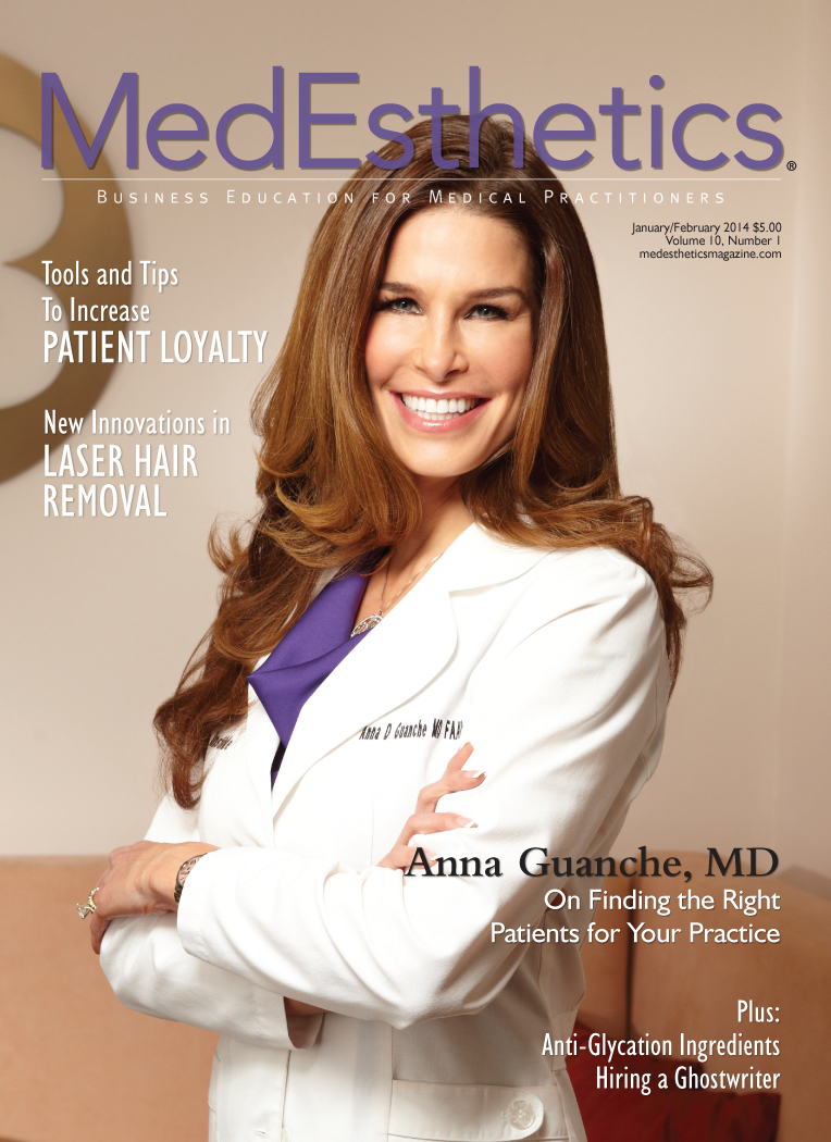 Dr. Guanche featured on the Cover of MedEsthetics Magazine