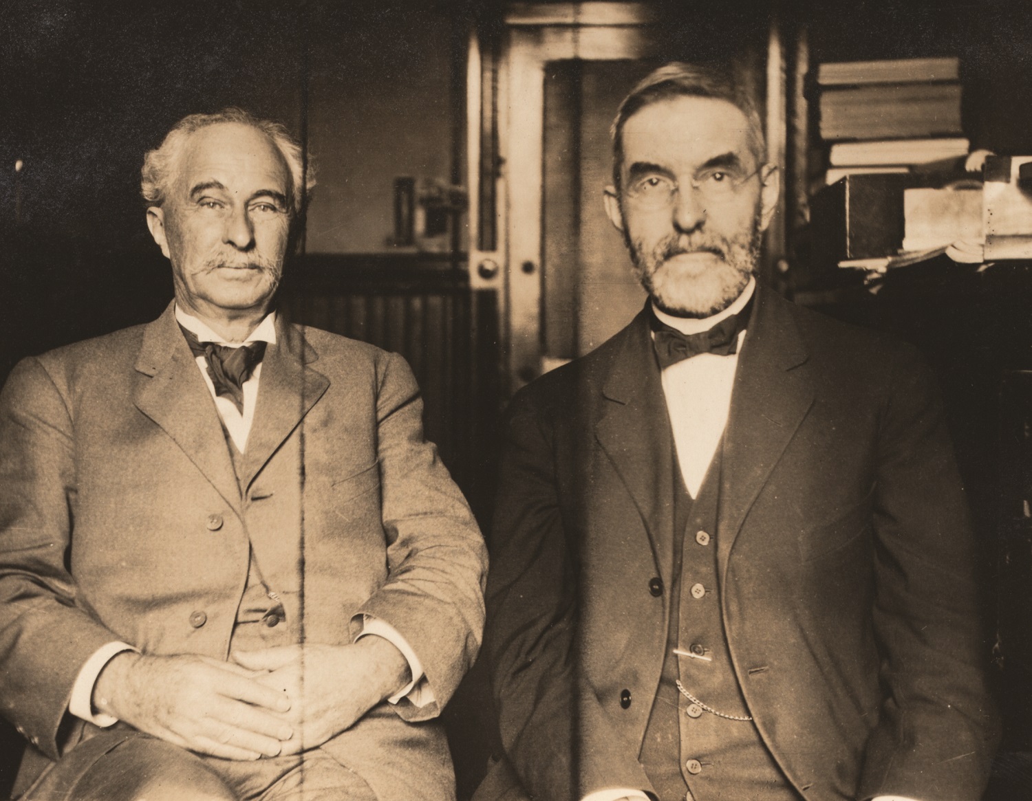 Engineers A. B. Nichols and John C. Trautwine, Jr. in Philadelphia, 1905.