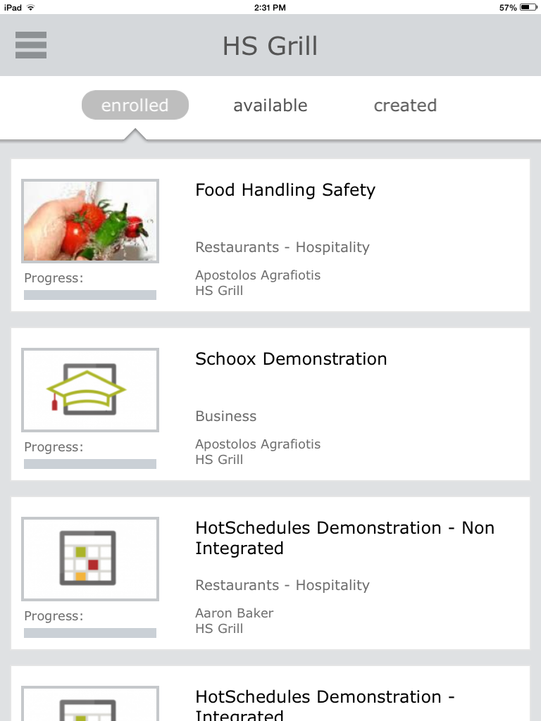 Schoox is the first e-Learning app available as an iOS and Android app with a single sign-on through HotSchedules, Red Book Connect’s employee scheduling and communication app.