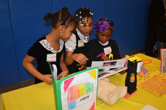 A team of Henry Ford Academy: Elementary School Design Thinkers presented a prototype that might help a forgetful little girl remember to put away her toys.