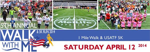 Easter Seals NJ's 5th Annual Walk With Me & 5K Run, Saturday, April 12th, 2014