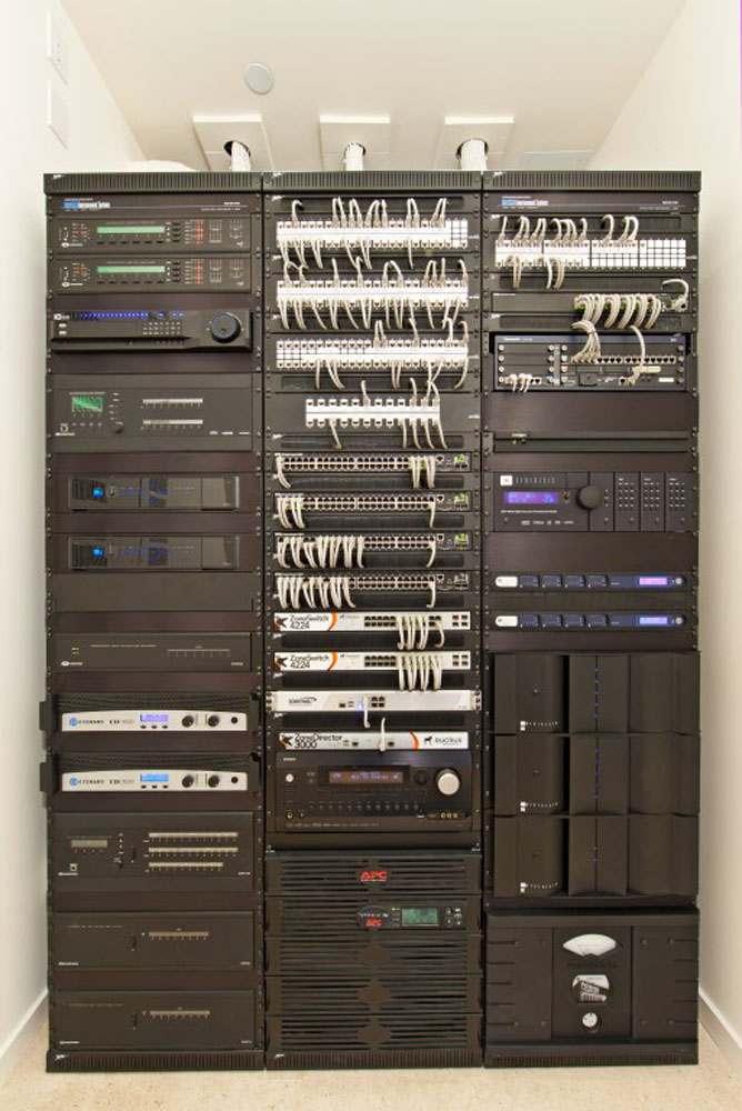 Professionally-designed and built component rack by VIA International