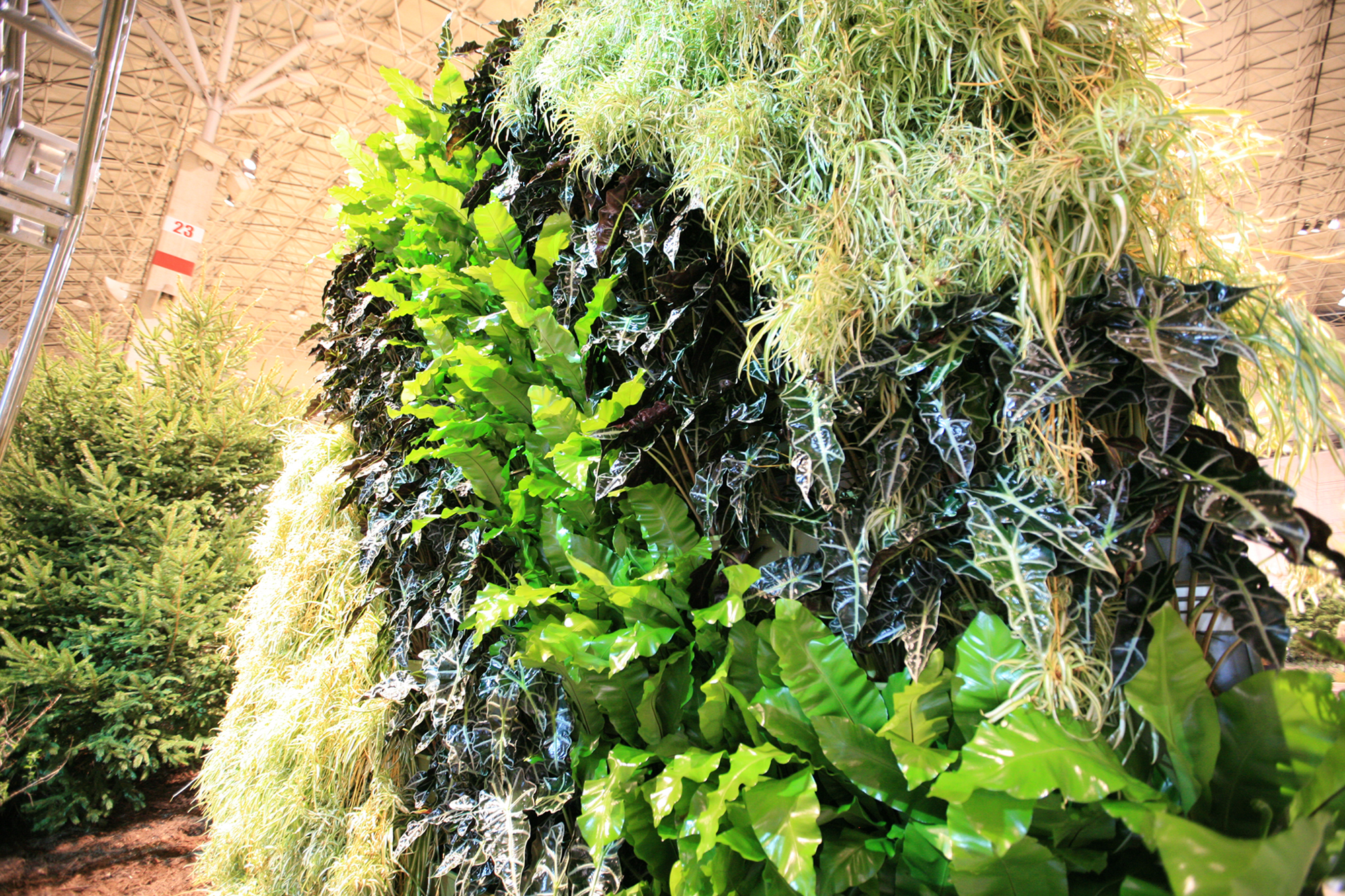 Living Wall Displays from 2013 Chicago Flower & Garden Show.  In 2014, new living wall designs will be featured throughout this and several other Great Lakes home shows.