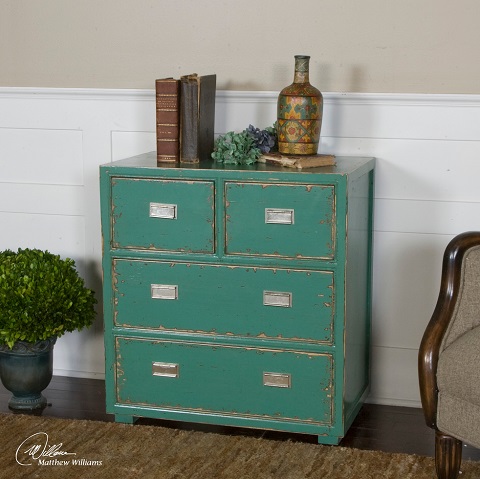 Uttermost Aquias Hand-Painted Accent Chest 24369