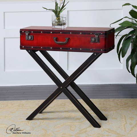 Uttermost Taggart Red Console Table 24379