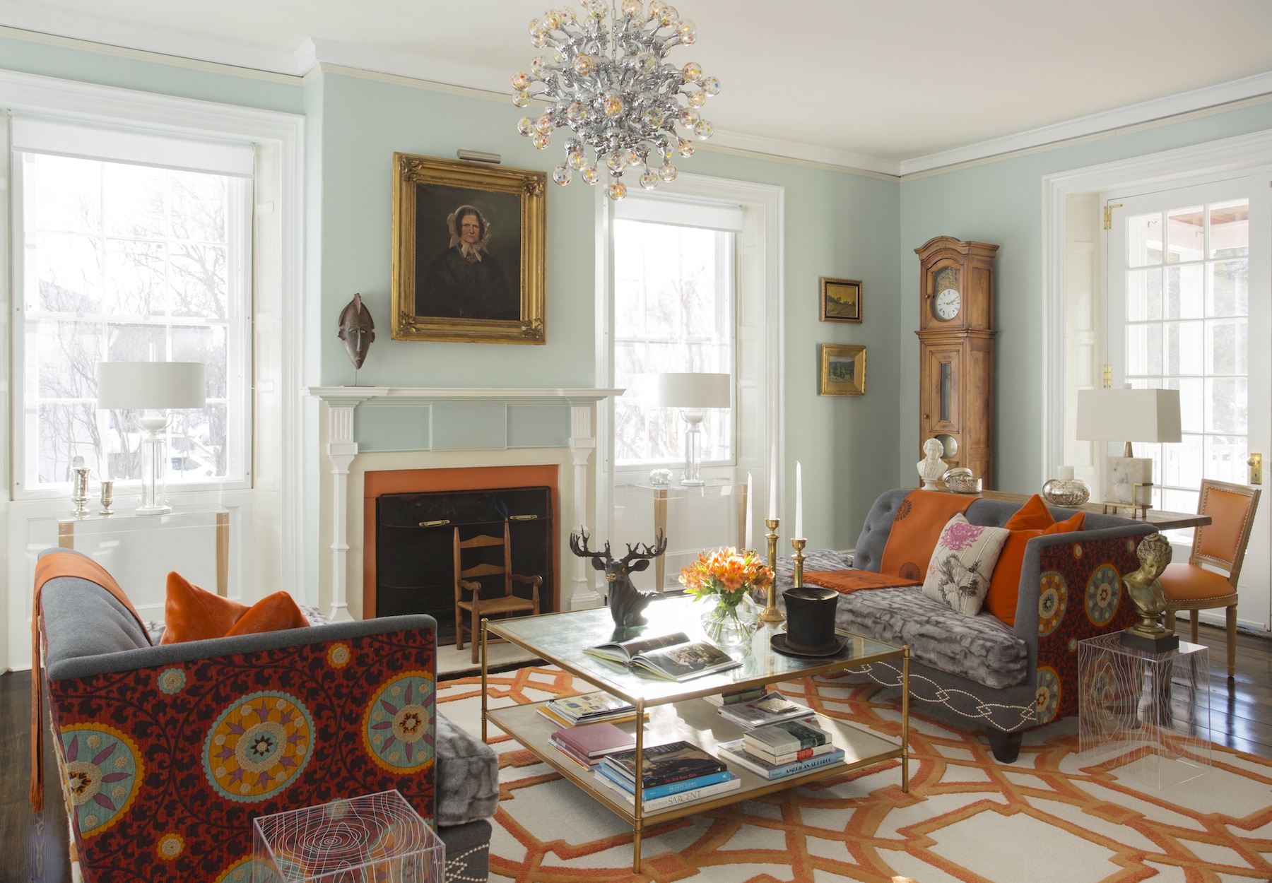 Interior Designer Steven Favreau's contemporary transformation of an 1832 Federal style home in Vermont.