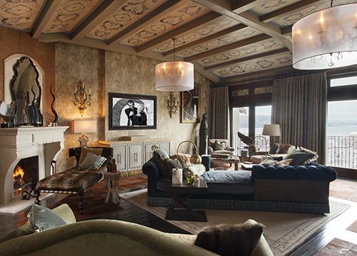 Luxury Interior Designer Steven Favreau's design of a living room for a client in Pacific Height, California.