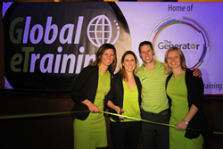 Global eTraining's executive team cut the ribbon at The Generator launch