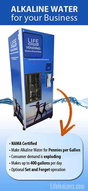 LV-1000 Alkaline water vending machine delivers high profits and customer satisfaction
