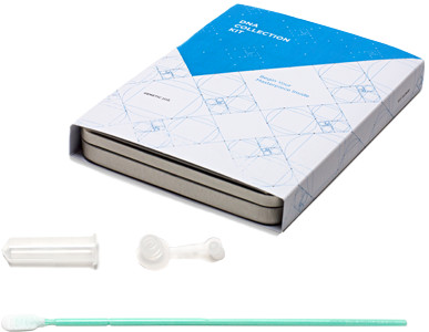Genetic Ink's DNA Collection Kit features a painless cheek swab.
