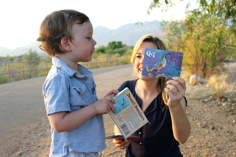 Julie Rustad's son inspired her to make a colorful learning tool to teach him the alphabet and desert animals