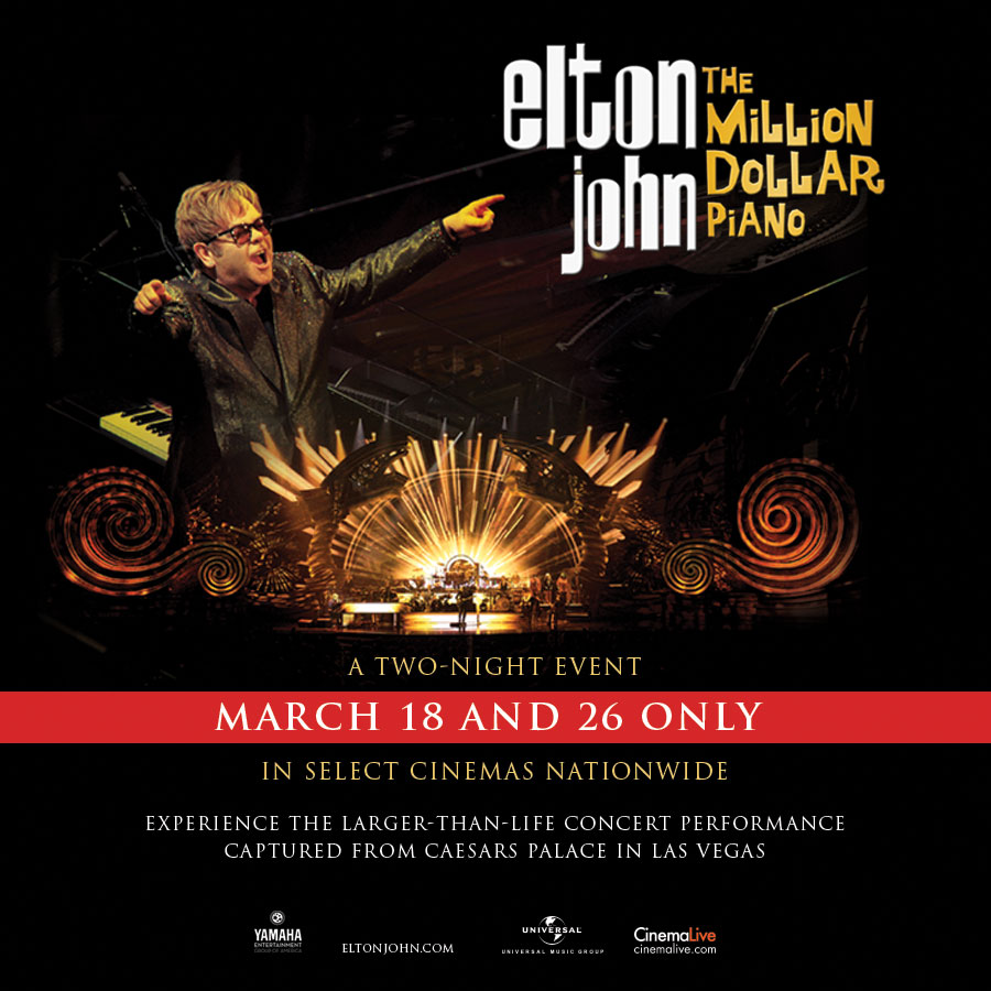 "Elton John - The Million Dollar Piano" arrives in U.S. Theaters March 18 and 26